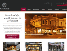 Tablet Screenshot of manukarestaurant.co.nz